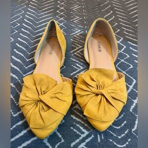 Torrid Mustard Yellow Knot-Front D'Orsay Flats